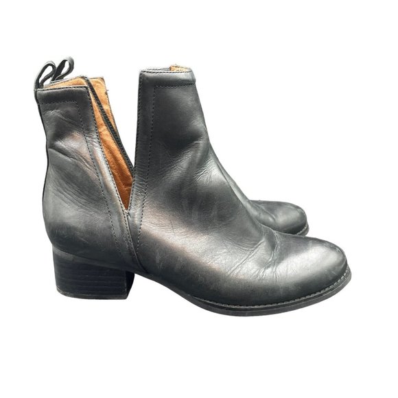 Jeffrey Campbell Oriley Bootie Women's 10 Black Leather Cutout Ankle Boot - Picture 5 of 8